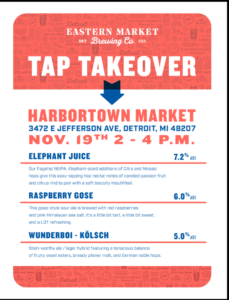 Eastern Market Brewing Tap Takeover